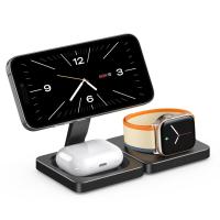 ราคา SHEREN Portable 3in1 Wireless Charger โทรศัพท์มือถือ Fast Charging Stand เหมาะสําหรับ Apple Watch (41405376607)