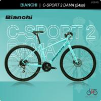 ราคา จักรยานไฮบริด/ซิติ้ไบค์ BIANCHI C-Sport 2 Disc Dama (24speed) วงล้อ 700c (29316457004)