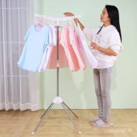 ราคา สแตนเลสที่เรียบง่ายราวตากผ้าชั้นพับเสาเดียวที่แขวนในครัวเรือนระเบียงเดินทางแบบพกพาในร่มที่แขวนระบายความร้อน (53658146617)
