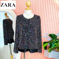 ราคา ไซด์ M มือ 1 แบรนด์ ZARA แท้ 100%เบลเซอร์ วินเทจ Luxury สีรุ้ง งานเกล็ด งานปักปล้อง ใส่ออกงาน เดรสออกงาน ชุดปาร์ตี้ (24685525576)