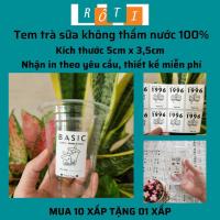 ราคา โรตีโรตีโรตีโรตี | แสตมป์พลาสติกแก้วชานม 50 ชิ้น แสตมป์กาแฟกันน้ํา 100% กาว ขนาด 5x3.5ซม (26580488045)