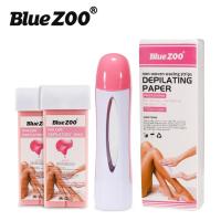 ราคา ชุดแว๊กซ์กำจัดขน Strip wax เครื่องอุ่นแว็กซ์แท่ง สีชมพู 1เครื่อง แว๊กซ์กุหลาบ2แท่ง กาะดาษแว๊กซ์100ชิ้น (7970299917)