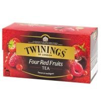 ราคา Twinings Four Red Fruits Tea ทไวนิงส์ โฟรเรดฟรุตส์ ชาอังกฤษ 2กรัม x 25ซอง (7506459823)