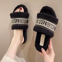 ราคา KL ins Influencer Street Wear Fashion Flat Furry Sandals รองเท้าแตะ [SIZE38] (29133298543)
