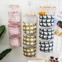ราคา กระเป๋าผ้าลินนิน ที่เก็บของแบบแขวน 3 ช่อง ที่แขวนผนัง ถุงแขวนเก็บของ กระเป๋าแขวน กระเป๋าแขวนของ Storage bag-815 (23427896557)