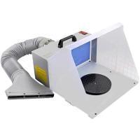 ราคา Airbrush Spray Booth Portable Hobby Airbrush Paint Spray Booth Kit with 4 LED Light Powerful Dual E (53252643625)