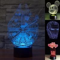 ราคา โคมไฟ ตั้งโต๊ะ 3 มิติ LED 3D (45653513748)