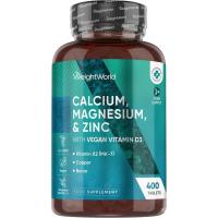 ราคา WeightWorld Calcium Magnesium Zinc และ D | 1+ ปี ชั้น | 400 เม็ด | เม็ดแคลเซียมพร้อมทองแดง K2 D และซีลีเนียม | แมกนีเซียมบําบัด (49811054036)