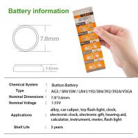 ราคา Δ 200 ชิ้น Lr41 Ag3 1.55V นาฬิกาปุ่มแบตเตอรี่, Sr41sw 192 392 L736 Lr736 (27966023987)