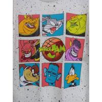 ราคา เสื้อมือสอง เสื้อยืด ลายการ์ตูน SPACEJAM XL อก 46 (12509660204)