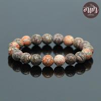ราคา หินเลพเพิร์ดสกินแจสเปอร์ สีชมพู Leopard Skin Jasper ขนาด 10 มิล หินแท้ 100% หินสีชมพู หินมงคล (2350713471)