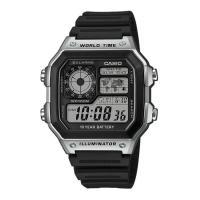 ราคา Casio Standard นาฬิกาข้อมือผู้ชาย สายเรซิ่น รุ่น AE-1200WH-1C - สีดำ (8602865914)