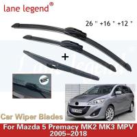 ราคา สําหรับ Mazda 5 Premacy MK2 MK3 MPV 2005-2018 รถด้านหน้าด้านหลังใบปัดน้ําฝนยางนุ่มกระจก Wipers กระจกรถยนต์ 26 "+16" + 12" (50509156703)