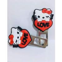 ราคา หัวเสียบเข็มขัดนิรภัยเพื่อตัดเสียงเตือน แบบยาง KITTY หัวใจ (แพคคู่) #2323 (2493822063)