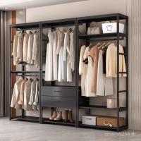 ราคา Cloakroom Rack รวมโลหะห้องนอนชั้นตู้เสื้อผ้า Coat Rack Step-in แขวนแนวตั้งเหล็กในครัวเรือน VAYO (44129406854)
