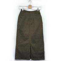 ราคา กระโปรงยาว ทรงสอบ สีเขียวขี้ม้า  Uniqlo วินเทจ (มือสอง) (9881257222)