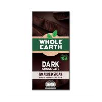 ราคา โฮลเอิร์ท ดาร์คช็อกโกแลตไม่เติมน้ำตาล Whole Earth Dark Chocolate 75g. (47359461965)