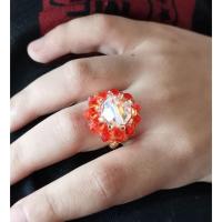 ราคา แหวนคริสตัล​ทรงดอกพิกุล สีแดง (15882406602)