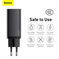 ราคา BASEUS CHARGER 2 PORT USB TYPE C+C 65W QUICK CHARGING GAN2 LITE QC PD (20832013891)