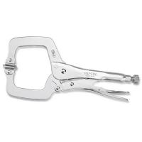 ราคา DMAA1A11 คีมล็อคแบบ C-Clamp พร้อมแผ่นรองหมุน (11") C-Clamp Locking Pliers with Swivel Pads (11") (27662449849)