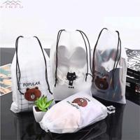 ราคา PINFU_SHOP ถุงหูรูดพลาสติก แบบขุ่นลายหมี ถุงจัดระเบียบ ถุงใส่ของ ถุงใส่รองเท้า (16907291593)