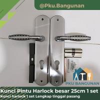 ราคา ฮาร์ล็อค 25 ซม. ล็อคประตูสแตนเลส / มือจับประตูครบชุดพร้อมติดตั้งขนาดใหญ่ (48901581580)