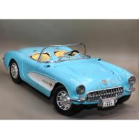 ราคา Sale! รถโมเดล (Road Tough) 1957 Chevrolet Corvette Blue & White Convertible 1:18 (มือ 2) (41608218833)