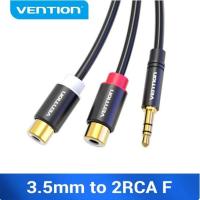 ราคา Vention 3.5mm Male to 2RCA 30 ซม.Female AUX Cable RCA Jack Splitter Audio Y Cable for Phone Computer Speaker Stereo 3.5 (22889354493)