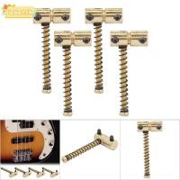 ราคา TOBE1 4PCS Bass Bridge Saddles, สกรูฤดูใบไม้ผลิโลหะไฟฟ้า Bass Bridge Saddles, Premium Golden 4 String กีตาร์ไฟฟ้าเบสสะพานอานเบสไฟฟ้ากีตาร์ (54210907529)