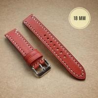 ราคา สายนาฬิกาหนังฟอกฝาดอิตาลี ขนาด 18 mm. (44375840642)