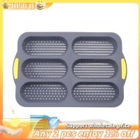 ราคา -กระทะซิลิโคน,กระทะขนมปังฮอทดอกพร้อมแปรงน้ํามัน,6 Gutter Nonstick French Bread Bake Mold, French Bread Loaf Pan for Hot Dog (46410557838)