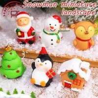 ราคา [ชุดภูมิทัศน์คริสต์มาสจิ๋ว] ตุ๊กตาเรซิ่นซานตา สโนว์แมน เพนกวิน กวาง บ้าน และต้นไม้ (เลือกได้ 1, 3 หรือ 6 ชิ้น) (49850981384)