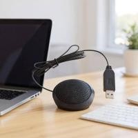 ราคา EIbbkg USB/3.5mm Conference Microphone Plug&Play 360° ขายไมโครโฟนตั้งโต๊ะ Omnidirectional Forputer Desktop Laptop (41531291374)
