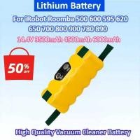 ราคา 14.4V แบตเตอรี่ใหม่ 6000mAh ชาร์จได้สำหรับ IRobot Roomba 500 600 595 620 650 700 800 900 780 890 เคร (41926333437)