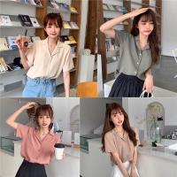 ราคา เสื้อเชิ้ตคอปกแขนสั้นวินเทจ งานป้าย (24657623070)