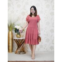 ราคา ชุดเดรสผ้าชีฟองเนื้อทรายลายดอก 3ชั้นย้วย สวยเหมือนสั่งตัด Bluecherry (8934696489)