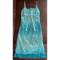 ราคา เดรส ลูกไม้ Angey สีเขียวอมฟ้า (53652870372)
