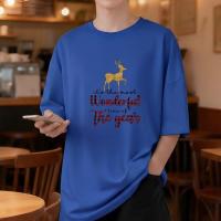 ราคา เสื้อยืดผู้ชายคอนทรงโอเวอร์ไซส์สไตล์เกาหลี ไซส์ใหญ่พิเศษ 2X621 (48660331477)
