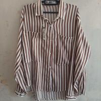 ราคา KEMEJA OVERSIZE STRIPED SHIRT / OVERSIZE SHIRT / OVERSIZE เสื้อเชิ้ตผู้หญิง (28578618282)