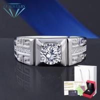 ราคา LY JEWELRY แหวนผู้ชายเงินแท้ S925 ฝังเพชรโมอีส D-VVS1 : F2020 (21469876959)
