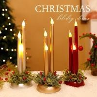 ราคา ไฟเทียนดิจิทัลLED ตกแต่งคริสต์มาสLED Digital Candle Artificial Christmas Props Glossy Long Candle Christmas Decorations (52351799900)