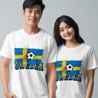 ราคา สวีเดนฟุตบอลเสื้อยืดยุโรป Tournament Unisex ฟุตบอล Tshirt Euros 2024 (49211279371)