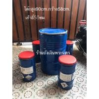 ราคา ชุดโต๊ะเก้าอี้นั่งถังเหล็ก (โต๊ะ1+เก้าอี้4พร้อมเบาะนั่ง) (2371677747)