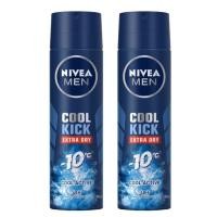 ราคา NIVEA MEN Deo Cool Kick Body Spray 150ml. นีเวีย เมน ดิโอ คูล คิก บอดี้ สเปรย์ระงับกลิ่นกาย (2กระป๋อง) (22151617010)