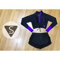 ราคา ชุดดำน้ำ/ชุดว่ายน้ำกันยูวี เสื้อครอปซิปหน้า+กางเกงขาสั้น by SummerSister (702756620)
