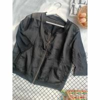 ราคา เสื้อคลุมสีดำแขนสามส่วน เสื้อคลุมครอปสีดำ (24307529765)
