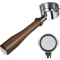 ราคา KOFIKOFI 51 มม.2-Ears Bottomless Portafilter สําหรับ DeLonghi Stilosa ECP3420/EC155/BCO430/EC260,ของแท้อเมริกันวอลนัท Naked Portafilter รวม 14-16g ตะกร้ากรอง (56907399162)