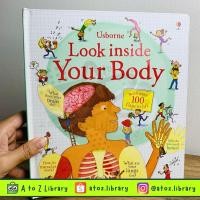 ราคา หนังสือเด็กนําเข้า Usborne Look Inside Your Body Boardbook With OVER 100 FLAPS to Lift (11141489603)