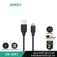 ราคา Aukey CB-AM1 Braided Nylon USB 2.0 to Micro USB Cable 1.2 meter - Black (24485765455)
