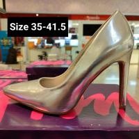 ราคา รองเท้าคัทชูสีเมทัลลิค เงิน ทอง โรสโกลด์ ไซส์ 35-41.5 (รองเท้าไซส์ใหญ่) (17762142834)